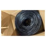 Big-A - 1000ft Cat5e Plenum Ethernet Cable, Black, 350MHz, 24AWG UTP, CMP Rated, Solid Network LAN Cord, Compatible with Printer, Gaming Consoles, Router, VoIP Phones, POE IP Cameras - Retail $104