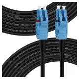 FLYPROFiber- OS2 LC to LC Outdoor Fiber Patch Cable, 300M/984ft OS2 Uniboot Fiber Optic Cable Single Mode, Length Options: 10m-300m, 1G/10GB Single Mode Duplex LC-LC 9/125 um OD-5mm, LSZH - Retail $37