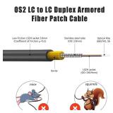 FLYPROFiber- OS2 LC to LC Outdoor Fiber Patch Cable, 300M/984ft OS2 Uniboot Fiber Optic Cable Single Mode, Length Options: 10m-300m, 1G/10GB Single Mode Duplex LC-LC 9/125 um OD-5mm, LSZH - Retail $37