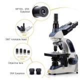 Swift SW380T 40X-2500X Research-Grade Trinocular Compound Lab Microscope with 1.3mp Camera and Software Windows and Mac Compatible and Slide - Retail $300
