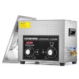 CREWORKS 10L Ultrasonic Cleaner with Heater and Timer, 240W Stainless Steel Ultrasonic Cleaner Machine with Degas & Gentle Modes, Ultrasonic Parts Cleaner with Knob Control for Machine Part Auto Tool,
