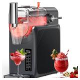 Slushie Machine No Ice Needed 68oz, Slushy Machine for Home with LED Display and 5 Preset Modes, Auto-Clean, Frozen Drink Maker Perfect for Margarita, Frappes, Cocktail Smoothie, Milkshake and More, R