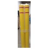 Pangda 4 Pcs Flat Top Bollard Covers Yellow and Red Bollard Post Sleeve for Home Parking Fence Pole Pipe (5\" X 52") - Retail $180