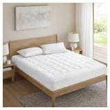 Madison Park Heavenly Soft Overfilled Plush Hypoallergenic Down Alternative Waterproof Mattress Pad (Queen) White: Moisture-Wicking, TESTEX Certified - Retail: $243