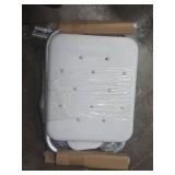 Medline Shower Bath Chair with Back and Padded Armrests  Height Adjustable  Supports up to 350 lbs.  White