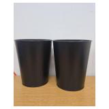 Bath Bliss 5L Iron Trash Can in Matte Black - 7.7  x 9.6, 2 Count