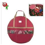 Elf Stor 48-Inch Wreath Storage Container  Red