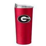 NCAA Georgia Bulldogs 20oz Powder Coat Tumbler: Portable Drinkware, Steel & Plastic (Damaged Lid)