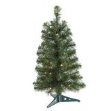 Nearly Natural 2ft. Green Artificial Christmas Tree with 35 LED Lights and 72 Bendable Branches (DOES NOT LIGHT UP/ DAMAGED)