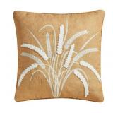 Way to Celebrate 16" x 16" Yellow Wheat Reversible Decorative Pillow Set of 2