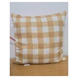 Way to Celebrate 16" x 16" Yellow Wheat Reversible Decorative Pillow Set of 2
