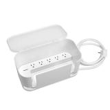 Globe Electric Cord Management Box White: Cable Organizer & Cord Hider, 5" H x 10.94" D x 5.77" W