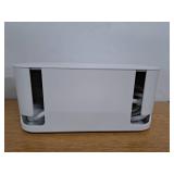 Globe Electric Cord Management Box White: Cable Organizer & Cord Hider, 5" H x 10.94" D x 5.77" W