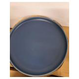 12pc Stoneware Tilley Dinnerware Set Blue - Threshold: Solid Dish Set, Microwave & Dishwasher-Safe, Service for 4 - Retail: $70