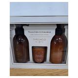 Gift Set with Warm Cider and Cinnamon Candle, Hand Soap and Hand Lotion - Threshold 2 Pack