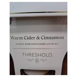 Gift Set with Warm Cider and Cinnamon Candle, Hand Soap and Hand Lotion - Threshold 2 Pack