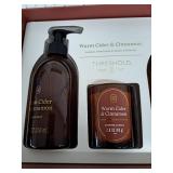 Gift Set with Warm Cider and Cinnamon Candle, Hand Soap and Hand Lotion - Threshold 2 Pack