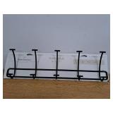 Threshold Bent Wire 5 Hooks Rail Black - Threshold: Wall Mounted Steel Hook Rack, Powder-Coated Finish, Decorative Coat Rack