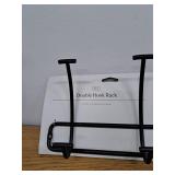 Threshold Bent Wire 5 Hooks Rail Black - Threshold: Wall Mounted Steel Hook Rack, Powder-Coated Finish, Decorative Coat Rack