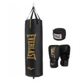 Everlast Heavy Duty punching bag with gloves  - Retail: $109