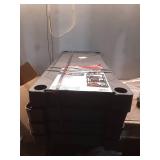 Hyper Tough Black Plastic 4-Tier Shelving Unit, 280 lb Capacity, 56.2x30x13.8 Inches (One Tier has Damage)