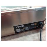 VEVOR Commercial Food Warmer, 1500W Electric Stainless Steel Steam Food Warmer with Glass Cover, 4-Pan Countertop Buffet Bain Marie with Soup & Perforated Ladles, for Catering, Restaurant & Party - Re