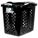 Pack of 5 ,Home Logic 2 Bushel Plastic Lamper Laundry Basket  Black  Adults and Tweens