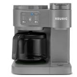 Keurig K-Duo Essentials  Hot & Iced Single-Serve K-Cup Pod Coffee Maker & Carafe  Moonlight Grey - Retail: $139