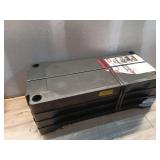 Hyper Tough Black Plastic 4-Tier 56.2  H X 30   W X 13.8  D  280lb Total Capacity (See Pic #5)