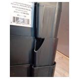 Hyper Tough Black Plastic 4-Tier 56.2  H X 30   W X 13.8  D  280lb Total Capacity (See Pic #5)