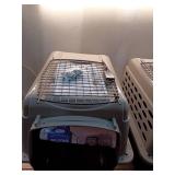 Pack of 2 ,Petmate Vari Plastic Travel Dog Kennel 28  Small/Medium Dog Crate for Pets 20-30 lbs  Taupe/Black - Retail: $126