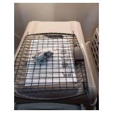 Pack of 2 ,Petmate Vari Plastic Travel Dog Kennel 28  Small/Medium Dog Crate for Pets 20-30 lbs  Taupe/Black - Retail: $126