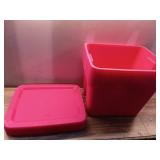 Sterilite Large Storage Bin, 18 Gallon Plastic Storage Container with Snap-On Lid, Pink, 8 Count (4 damaged lids)