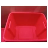 Sterilite Large Storage Bin, 18 Gallon Plastic Storage Container with Snap-On Lid, Pink, 8 Count (4 damaged lids)
