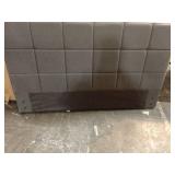 Zinus Lottie Upholstered Platform Bed Frame, Mattress Foundation, Wood Slat Support, No Box Spring Needed, Easy Assembly, Grey, Queen - Retail: $159