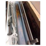 Platform Queen Bed Frame with Rustic Headboard and Footboard, Strong Steel Slat Support, No Box Spring Needed, Noise Free, Easy Assembly (Brown/Industrial Platform Queen Bed Frame) - Retail: $115