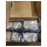 4 Pack String Light Poles for Outside, Thickened Metal Christmas Lights Hanger Pole Outdoor with Fork, Lighting Hanging Post Accessories for Patio Decor Garden Backyard Yard Outside Decorations