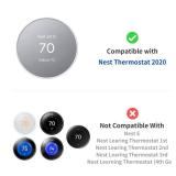 Petrichor Nest Thermostat Wall Plate - Compatible with Google Nest Thermostat 2020 - Nest Thermostat Trim Kit, Nest Thermostat Wall Plate Cover Accessory Easy Installation - Snow