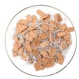 200 Pcs Price Tags, Small Tags with Elastic String, Jewelry Price Tag Writable Kraft Gift Tag for Christmas Gift Clothes Jewelry Stocking Stuffers (Brown,1.02x0.47inch)