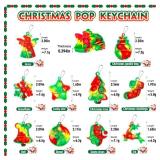 Christmas Pop Fidget Toys Bulk Its Christmas Party Favors for Kids 30 Pack Mini Pop Keychain It Stocking Stuffers for Kids Goodie Bag Stuffers Fidgets for Classroom Prizes Student Birthday Party Gifts