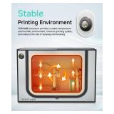 TOPCUBE 3D Printer Enclosure for Bambu Lab A1 Combo, Stainless Steel Frame Enclosure with LED Light, Fireproof Dustproof Noise Reduction Constant Temperature 3D Printer Cover, 838x588x588MM