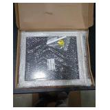 LotFancy 15x12 Magnetic Chalk Board Sign, Small Wood Framed Tabletop Black Easel Chalkboard, Foldable Standing Ledge,1 White Chalk Pen 2 Magnets and Wall Hanging Kits Included, Whitewash