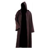 Joyshop Mens Halloween Witch Cosplay Robe Costume Adult Hooded Cloak Cape,Brown,Medium