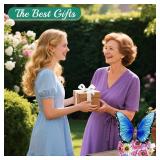 Linkax Butterfly Gifts for Women Mom Grandma Sister, Grandma Christmas Gifts, Butterfly Statue Solar Lights Outdoor Garden Decor for Outside Yard Patio Balcony Front Porch Home Decorations Ornaments