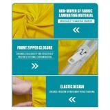 YIBER Hazmat Suit Disposable Coverall | Full Body Painters Suit in 7 Sizes with Multiple Specifications for Men & Women - Medium, Yellow, 1