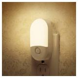 L LOHAS LED Night Lights Plug into Wall, [2 Pack] LED Dimmable Night Light with Light Sensors, 30/60LM Adjustable Brightness Nightlights, Soft White 3000K Automatic Night Light for Kid, Hallway
