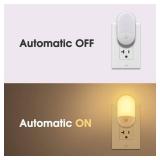 L LOHAS LED Night Lights Plug into Wall, [2 Pack] LED Dimmable Night Light with Light Sensors, 30/60LM Adjustable Brightness Nightlights, Soft White 3000K Automatic Night Light for Kid, Hallway
