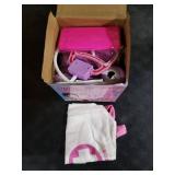 Meland Toy Doctor Kit for Girls, Pretend Play Toy Doctor Set with Dog , Carrying Bag, Stethoscope & Dress Up Costume Gift for Kids Toddlers Ages 3 4 5 6 Year Old for Role Play