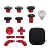 13 in 1 Metal Thumbsticks for Xbox One Elite Series 2, Elite Series 2 Controller Accessory Parts, Gaming Accessory Replacement, Metal Mod 6 Swap Joystick, 4 Paddles, 2 D-Pads, 1 Tool (Plating Red)