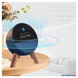 Real Wood Stand for Echo Spot (2024 Released) Smart Alarm Clock, Tripod Mount Accessories Protect Alexa for Better Sound, Secure Stable Wooden Holder for Speaker (Walnut)